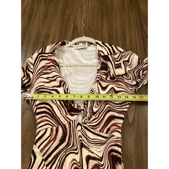 Revolve NICHOLAS Michelle Long Sleeve Twist Front Maxi Midi Dress V neck 2 - Picture 7 of 14